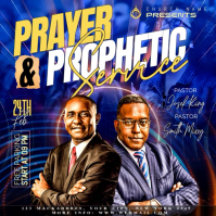 Purple Professional Prayer and Prophetic Service Instagram Post Video Iphosti le-Instagram template
