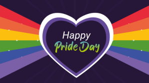 สีม่วง Pride Day Celebration Digitale display Template