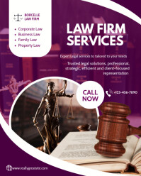 Purple Professional Professional Legal Services Flyer Instagram Portrait template