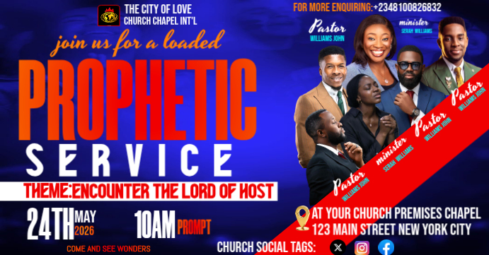 Prophetic Church Service Template | PosterMyWall