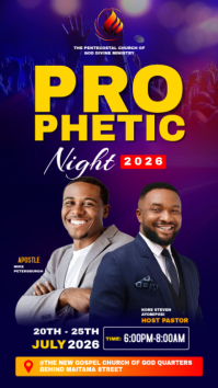 Purple Prophetic Night Event WhatsApp-status Template