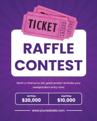 Purple Professional Raffle Contest Instagram Portrait template
