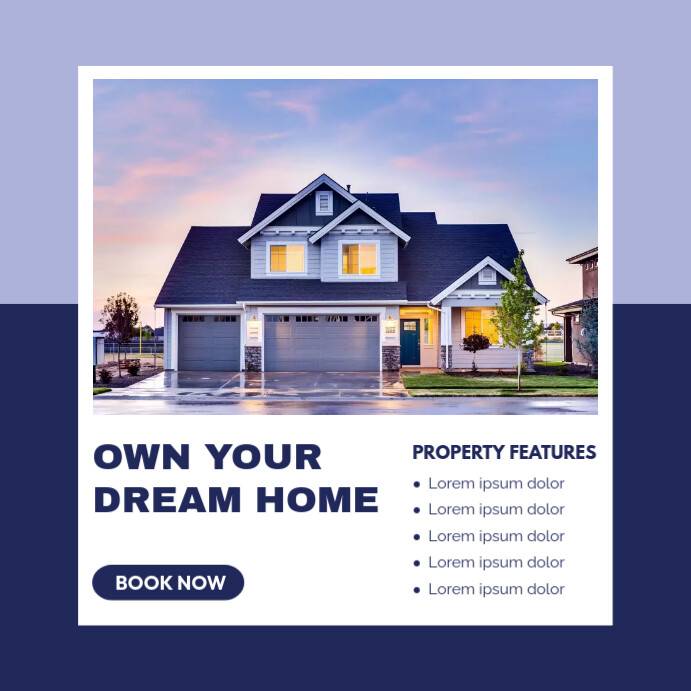 Copy of Purple Professional Real Estate Instagram Post | PosterMyWall