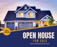 Purple Professional Real Estate Medium Rectangle template