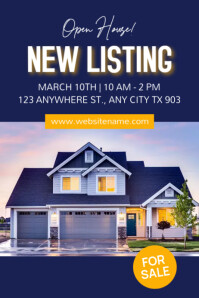 Purple Professional Real Estate Poster template
