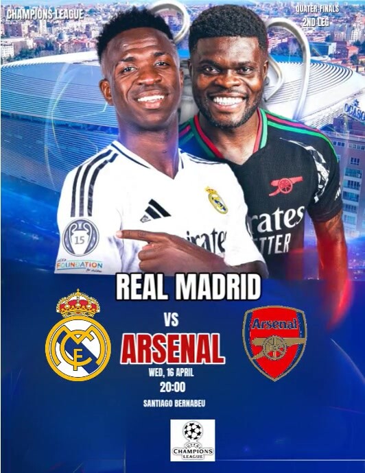Copy of Purple Professional Real Madrid Vs Arsenal Flyer (us Letter ...