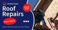 Purple Professional Roof Repairs Facebook Shared Image template