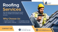 Purple Modern & Minimal Roofing Services Presentation (16:9) template