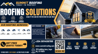 Purple Professional Roofing Services YouTube Thumbnail template
