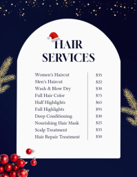 Purple Salon Christmas Price List Iflaya Template - Page 2