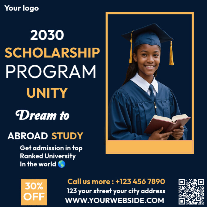 Purple Professional Scholarship Program  Instagram Post template