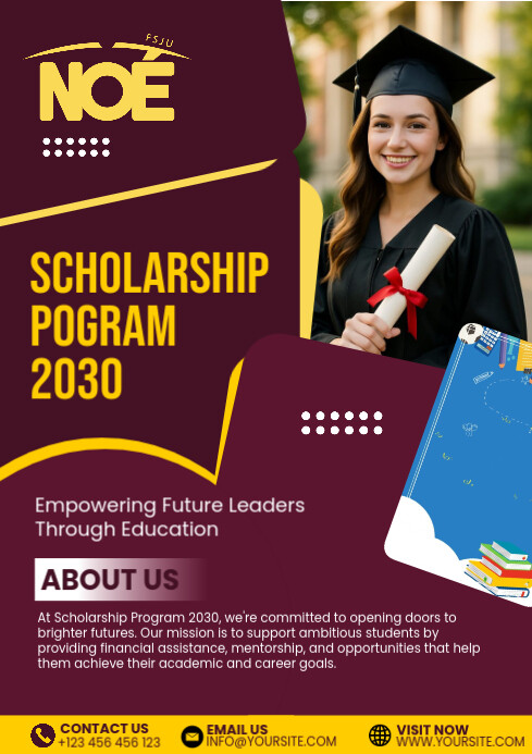 Purple Professional Scholarship Program Template A3 | PosterMyWall