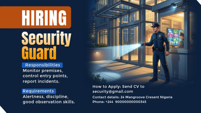 Modèle Purple professional security guard hiring youtube thumbnail ...