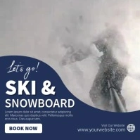Purple Professional Ski & Snowboarding Instagram Post template