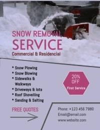 Purple Professional Snow Removing Flyer Flyer (us Letter) template