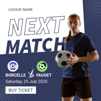 Purple Professional Soccer Football Instagram Post template