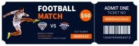 Purple Professional Soccer Match Ticket Twitter Banner template