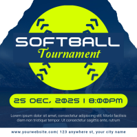Purple Professional Softball Instagram Post template