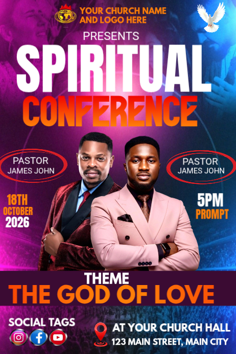 Spiritual Conference Template | PosterMyWall