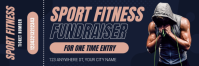 Purple Sport Fitness Fundraiser Twitter-header Template