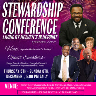 Purple Professional Stewardship Conference Instagram Post template