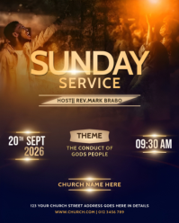 Purple Sunday Church Service Instagram Portrait Template