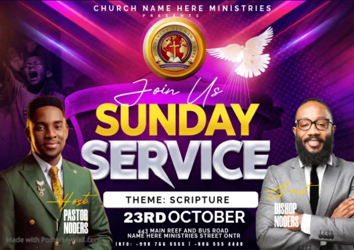 Sunday Church Service Template | PosterMyWall