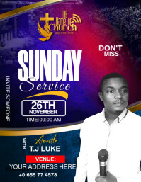 Purple Professional Sunday Flyer (us Letter) Volante (Carta US) template