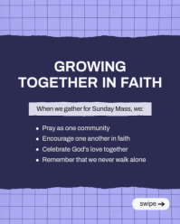 Purple Sunday Mass Instagram Portrait Template - Page 4