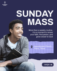 Roxo Sunday Mass Instagram Portrait Template - Page 1