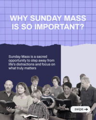 Purple Sunday Mass Instagram Portrait Template - Page 2