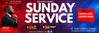 Purple Professional Sunday Service Twitter Banner Twitter-header template