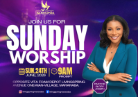 Purple Sunday Worship Event A1 Template
