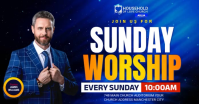 Viola Sunday Worship Service Gedeelde afbeelding op Facebook Template
