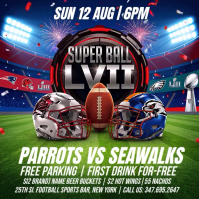 Super Bowl Event Квадрат Template
