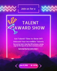 Purple Professional Talent Show Instagram Portrait template
