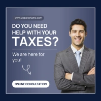 Purple Professional Tax Service Company Instagram Post Instagram-Beitrag template