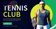 Purple Professional Tennis Club Facebook Shar template