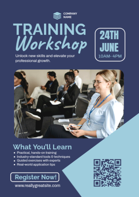Purple Professional Training Workshop Poster — Professional Skills ...