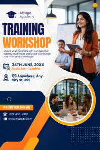 White Training Workshop Tumblr Graphic Template