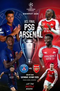 Purple Professional UCL Final 2026 Poster template