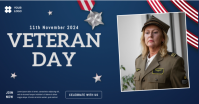 Purple Professional Veteran Day Celebration Facebook Shared Image template