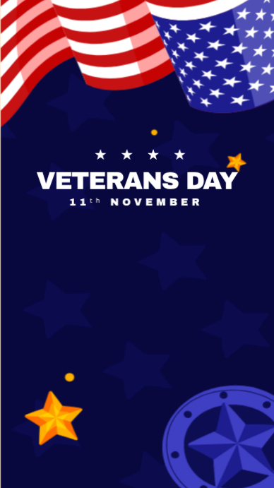Veterans Day Facebook Story Template | PosterMyWall