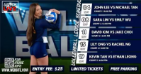 Purple Professional Volleyball League Schedule Facebook Shared Image Video template