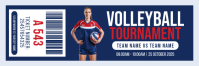 Purple Volleyball Tournament Tajuk Twitter Template