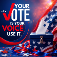 Purple Voting Campaign Publicación de Instagram Template