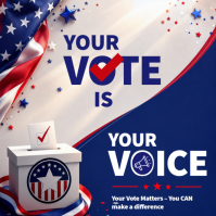 紫色 Voting Campaign Instagram Plasing Template