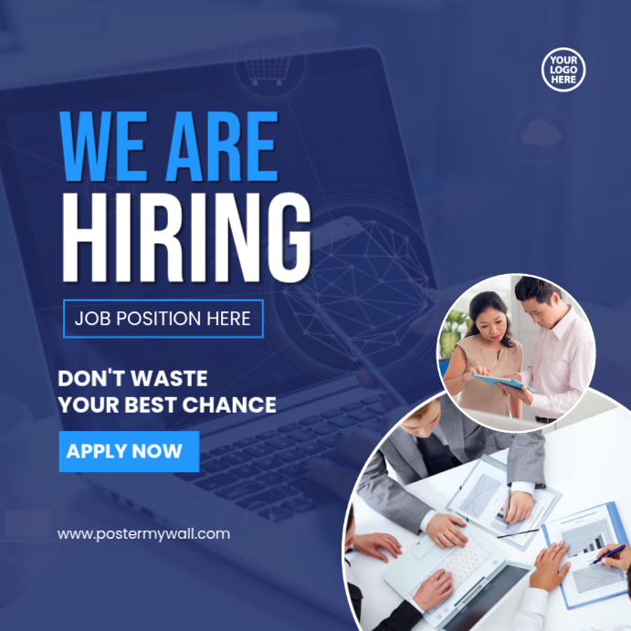 Purple Job Hiring Instagram Ad Template | PosterMyWall