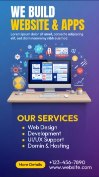 Purple Professional Website Design Instagram Story Instagram Story template