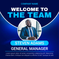 Purple Professional Welcome Announcement Instagram Post Instagram-bericht template